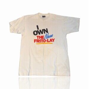 Vintage Frito-Lay T-Shirt Mens Size L White Graphic Promo Logo Retro
